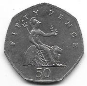 W.Brytania 50 pence 2001