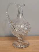 Kryształowy dzbanek na nóżce PRL kryształ