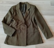 Żakiet z długim rękawem podszewka khaki 42