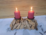 Świecznik drewniany