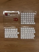 Glorious White Keycaps US Layout 104 keys – komplet