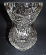 Wazon kryształowy PRL, kryształowy wazon vintage, kryształ Prl, retro