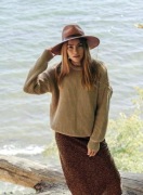 Beżowy mięsisty bawełniany sweter Remy Talya r. XS/S oversize