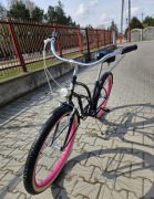 RoyalBi Dark Lady cruiser damski 26” | Shimano Nexus | stylowy różowy