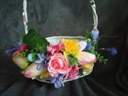 Koszyk wielkanocny, na święconkę, koszyk wiklinowy