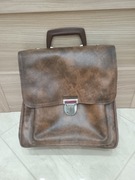 Torba raportówka skórzana PRL stan bdb