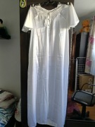 Długa biała koszula nocna,damska rozm.6XL/52/54