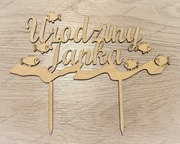 Topper urodziny,rybki , personalizowany, imię 