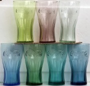 Coca cola. Szklanki z klasycznym wzorem. Zestaw 7 sztuk.