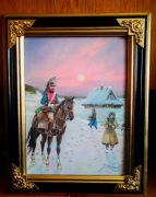 KIRASJER - PYTANIE O DROGĘ- OBRAZ OLEJNY NA PŁÓTNIE-J. KOSSAK 