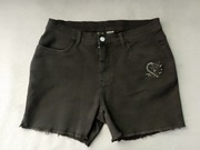 Bodyflirt Czarne jeansowe spodenki szorty rozm.42