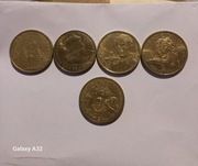 5 monet okolicznościowych 2zł Morświn,Zamek w Malborku,August 2 MOCNY,