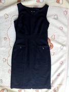 Elegancka czarna biurowa ołówkowa sukienka H&M 38