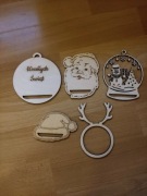 Drewniana baza bombka obręcz zawieszka na choinkę