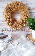 Wianek dekoracyjny, jesienny wianek z książki, 40 cm