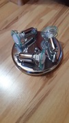 Plafon sufitowy ( nikiel ) na 3 żarówki ( żarówki w komplecie) fi 25 cm