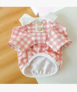 Ubranko dla psa t-shirt różowa kratka r.M