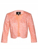 Żakiet krótki - bolerko 48 różowe w białe gwiazdki OKAZJA