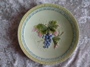 TALERZ OZDOBNY MAJOLIKA WINOGRONO