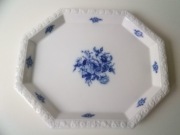 Rosenthal  Selb Bavaria Biala Maria kobaltowa roza Tablet Rarytas ok 1920r