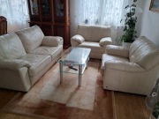 Kanapa skórzana plus dwa fotele