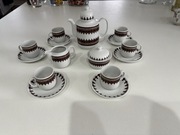 Zestaw kawowy do espresso Henneberg. Zestaw 6 filiżanek z podstawkami. 