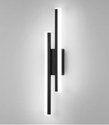 Lampa Ścienna Led Kinkiet Czarna 6500K Nowoczesna Do Salonu