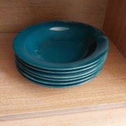 Zestaw 6 głebokich talerzy z porcelany