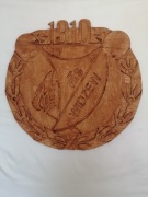Widzew Łódź Herb z drewna 54/56cm DUZY