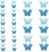 4 x Girlanda 2,8 m Niebieskie motylki 3D Komunia-Chrzest-Urodziny