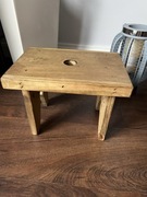 Taboret vintage brązowy
