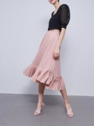 Reserved Plisowana spódnica z falbaną S