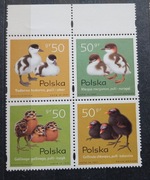 Znaczki polskie Fi 3538 - 41 Pisklęta zagniazdowniki stan** z 1997 r. 
