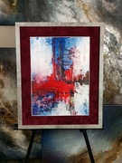 Pejzaż/abstrakcja, A3, mixed media, Monika Seroka