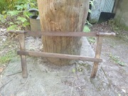 Piła ramowa stolarska przedwojenna stara dwuosobowa zabytkowa antyk