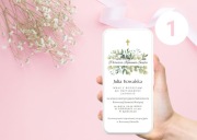E zaproszenie na komunię na telefon personalizacja