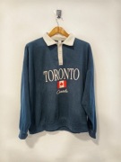 Granatowa bluza polo męska Divided rozmiar M