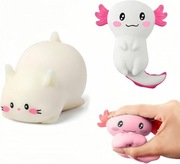 Ezoes Zestaw trzech gniotów biały kotek+2 aksolotle różowy i biały