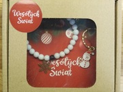 Prezent na święta komplet bransoletka breloczek szybka wysyłka sale