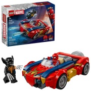 LEGO Spider-Man w samochodzie kontra zvenomowany Wolverine 76336