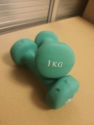 Zestaw 2x 1 kg hantle hantelki ciężarki fitness G48
