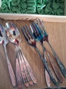 WIDELCZYKI DESEROWE i ŁYŻECZKI DO HERBATY HEFRA MET90 WZ.ANGIELSKI NIEUŻ