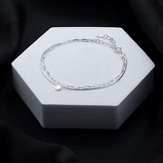 Bransoletka damska srebro próba 925 serce prezent podwójna 