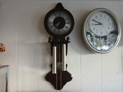 Stary Drewniany Zegar Ścienny Wiszący Mechanizm Wagowy 