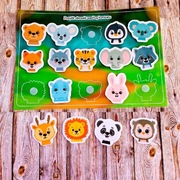 Układanka na rzepy Montessori. Zabawka edukacyjna. Zwierzęta. 