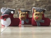 Buciki na prezenty - ozdoby na Boże Narodzenie - święta rękodzieło mikołaj