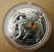 Moneta 10 zł 2002 Ag MŚ w Piłce Nożnej 2002 Korea/Japonia (bursztyn)
