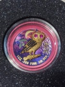 Niue 2021 2$ Ateńska Sowa - Fioletowa Noc 1oz 