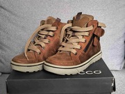 Buty za kostkę botki dziecięce Ecco Glyder skórzane Brąz 29 Nowe!