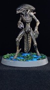 Alien, ręcznie malowany